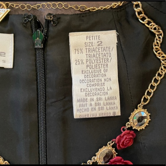 Vintage LIZ CLAIBORNE formal black Dress size 2 - Picture 7 of 8